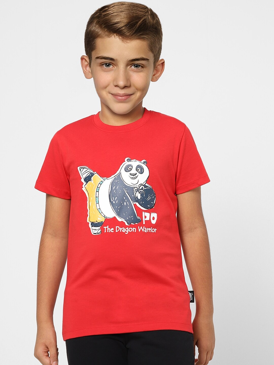

Jack & Jones Junior Boys Cotton Printed T-shirt, Red