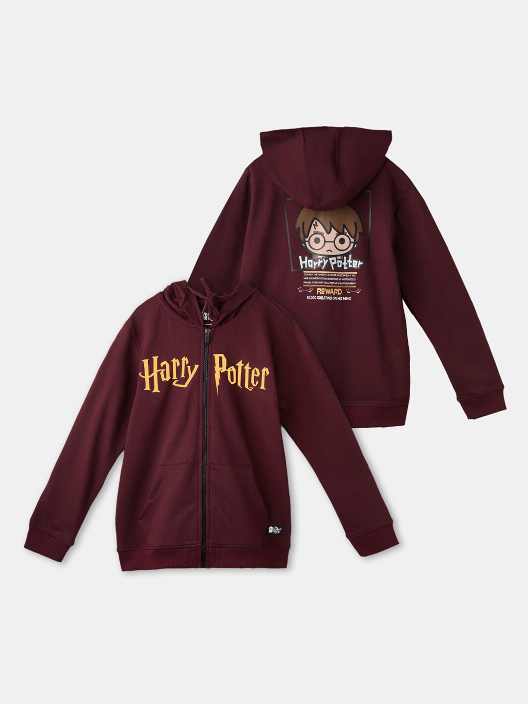 

The Souled Store Boys Harry Potter Printed Hooded Cotton Sweatshirt, Burgundy