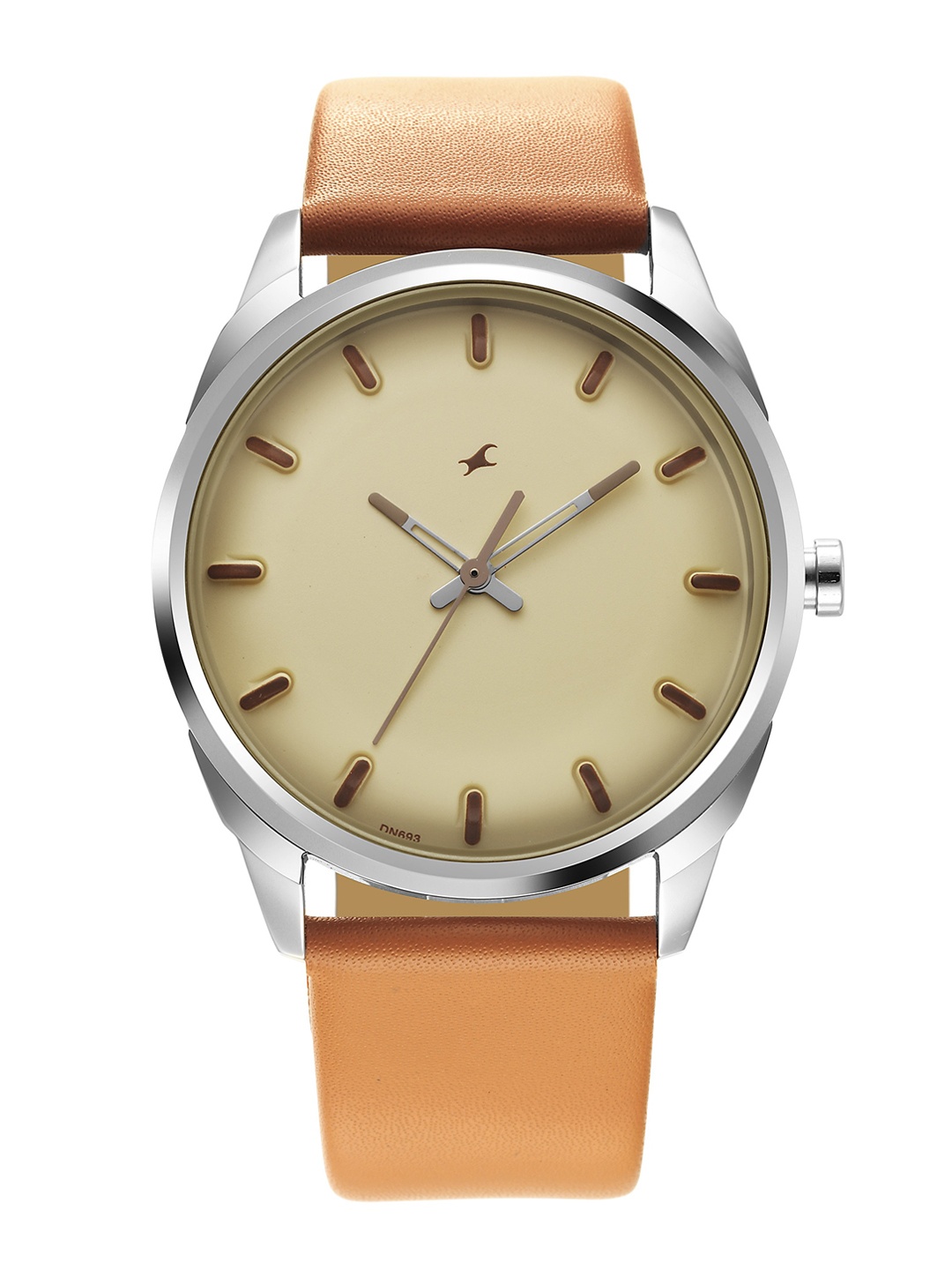 

Fastrack Men Brass Dial & Leather Straps Analogue Watch 3273SL02, Brown