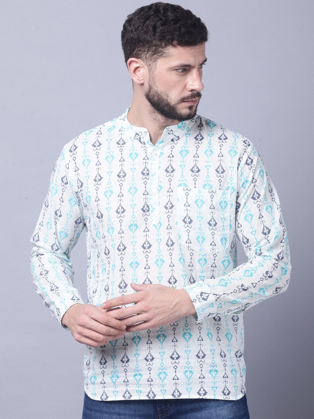 

THE EG STORE Men Ethnic Motifs Printed Kurta, White