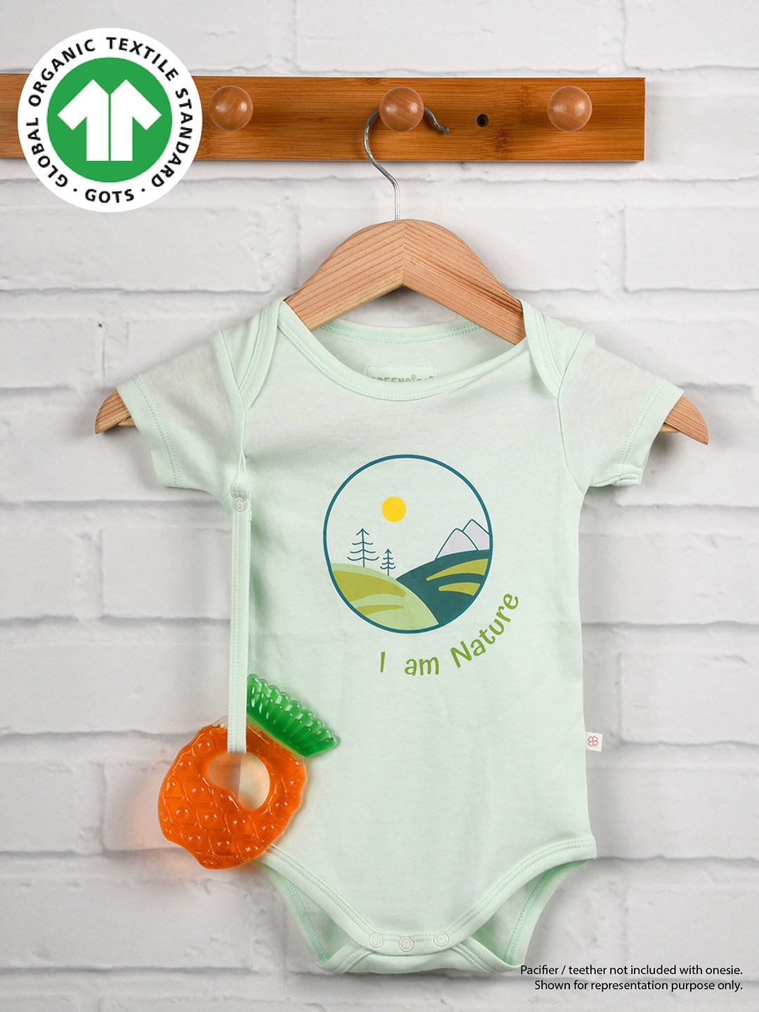 

GREENDIGO Kids Organic Cotton Bodysuit, Green