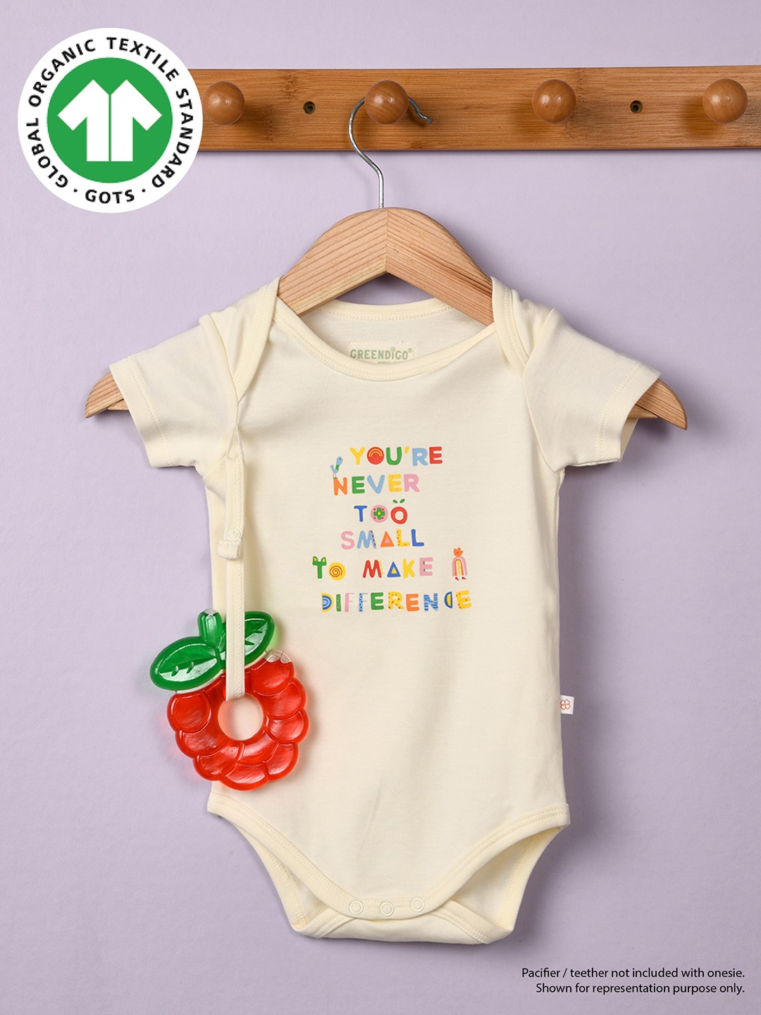

GREENDIGO Kids Organic Cotton Bodysuit for Baby, Cream