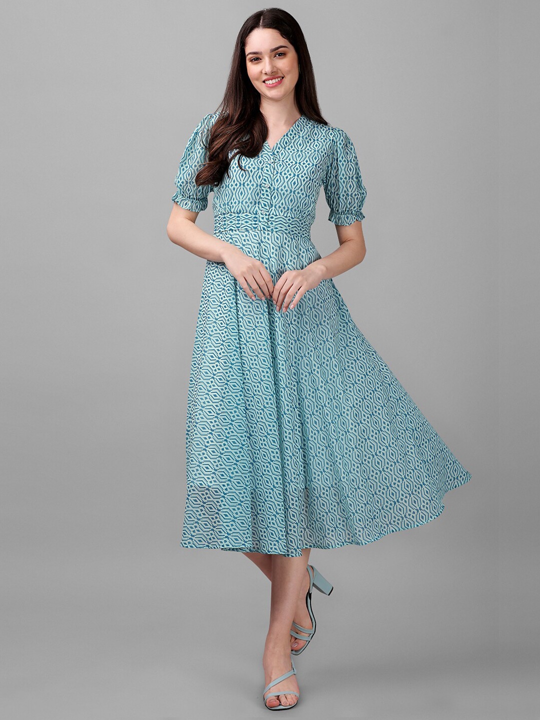 

Masakali Co Georgette Midi Dress, Sea green