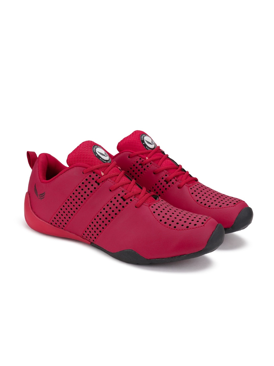 

BERSACHE Men Perfortions Sneakers, Red