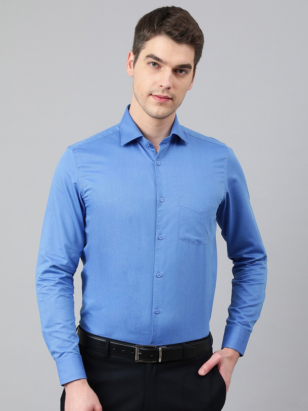 

Richlook Spread Collar Formal Shirt, Blue