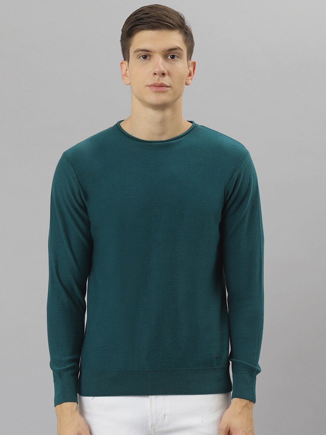 

Richlook Men Green Cotton Pullover