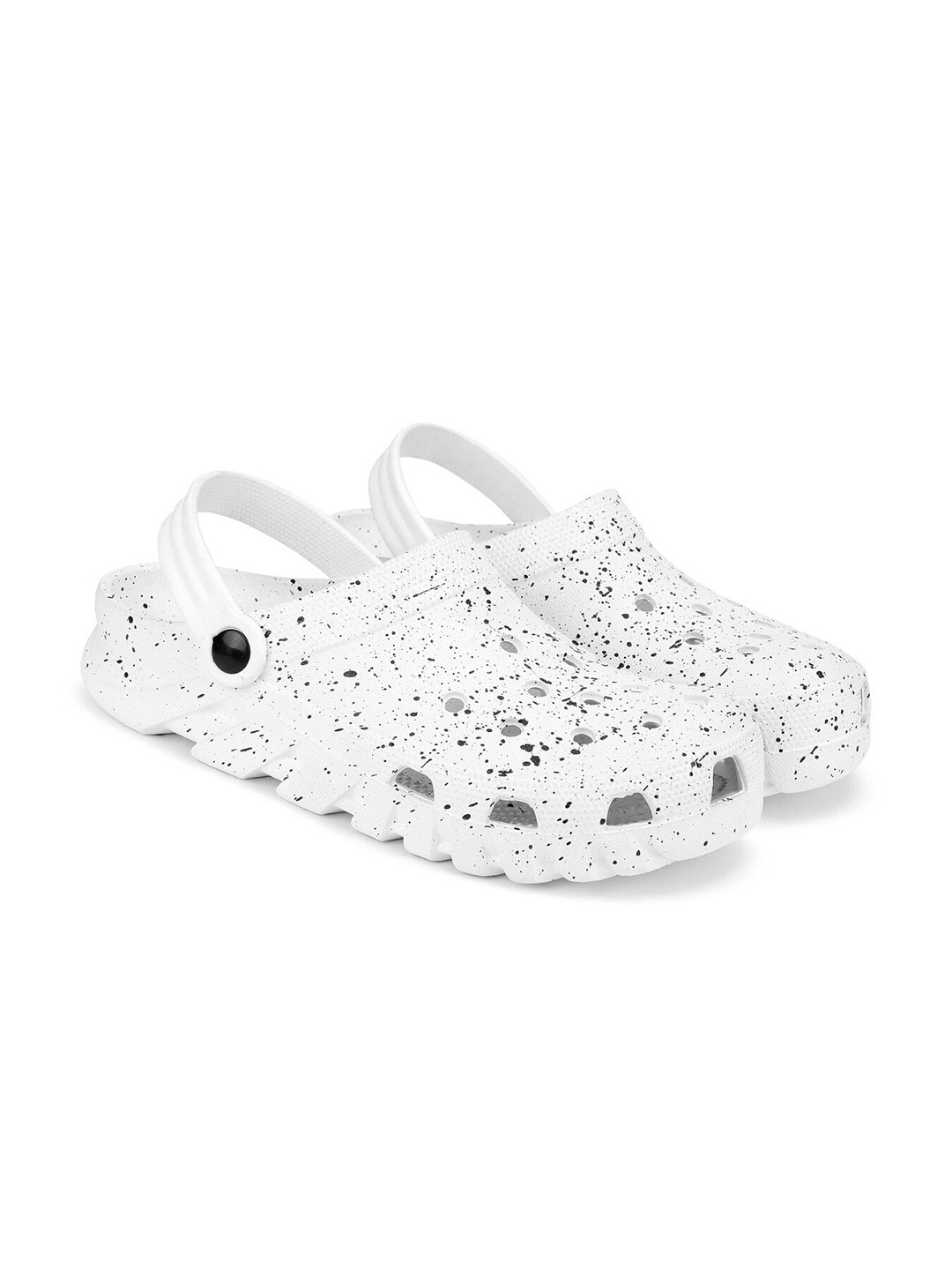 

BERSACHE Men Printed Clogs, White