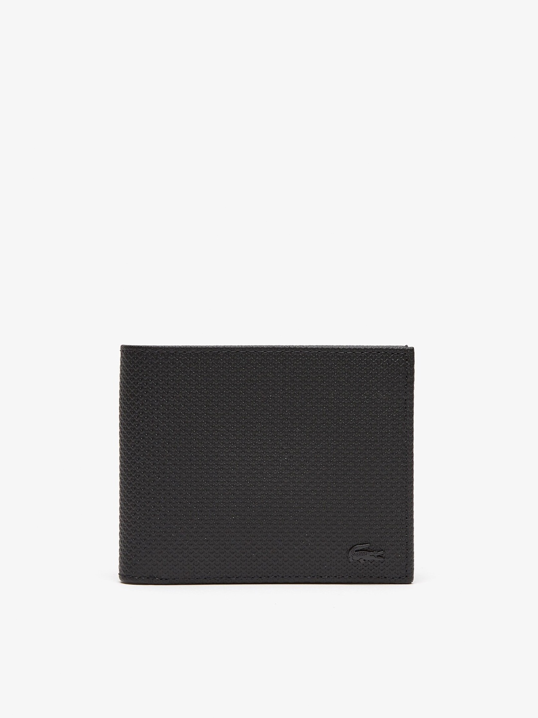 

Lacoste Men Leather Two Fold Wallet, Black