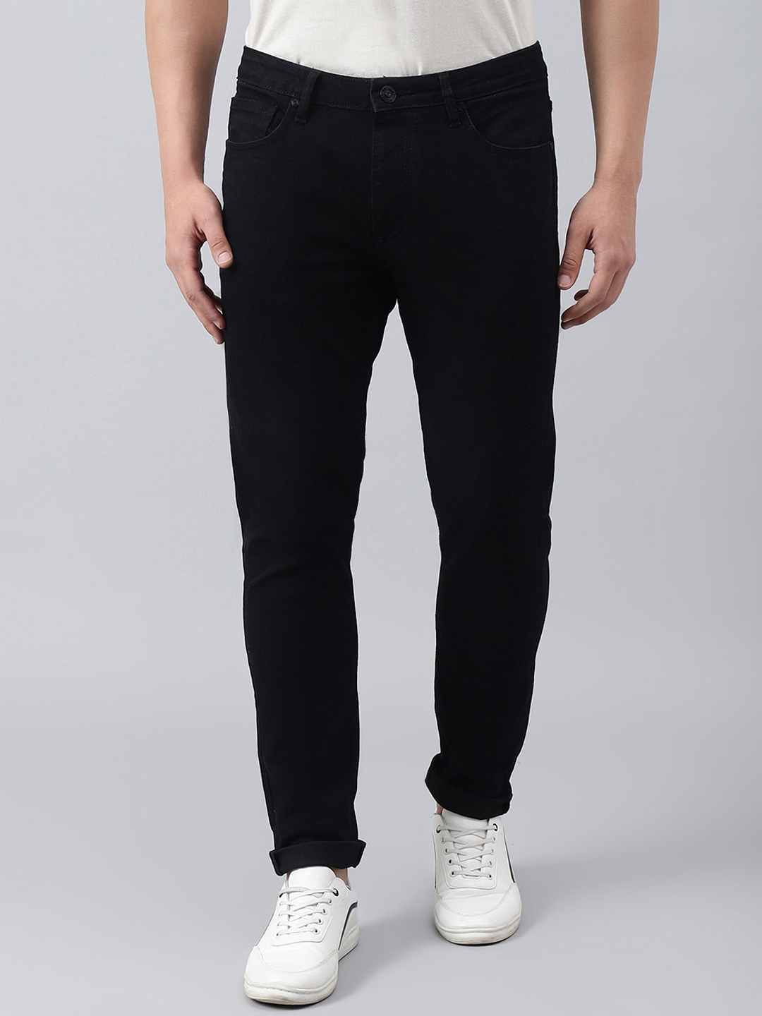 

Richlook Men Black Slim Fit Clean Look Stretchable Jeans