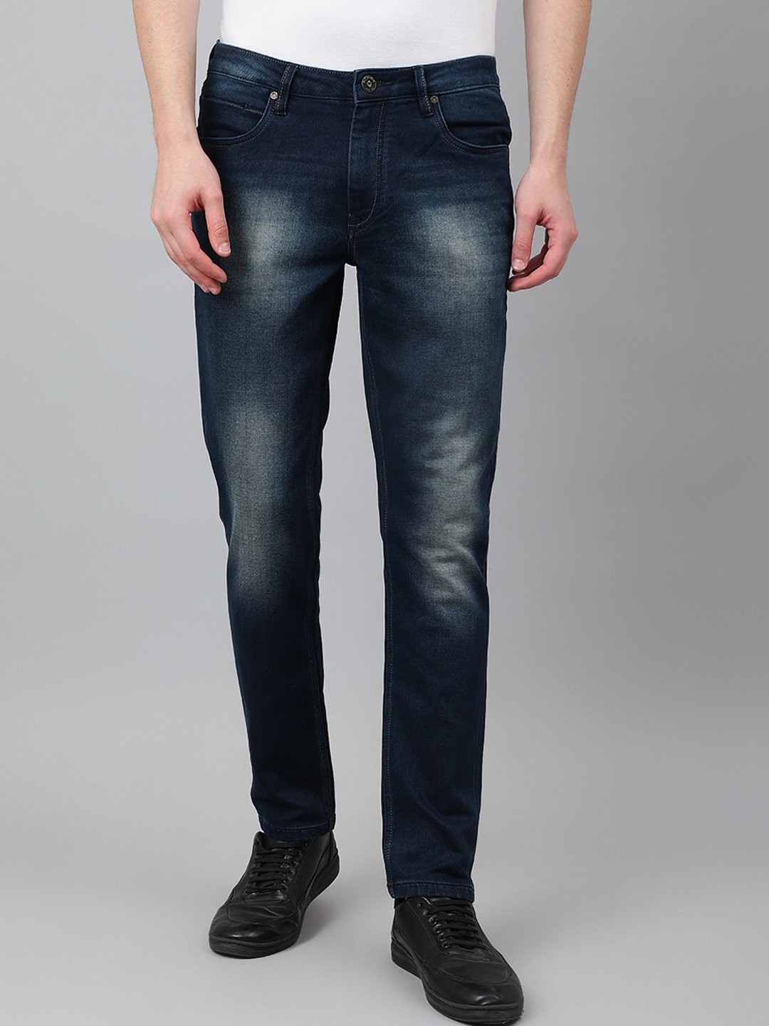 

Richlook Men Slim Fit Light Fade Stretchable Cotton Jeans, Blue