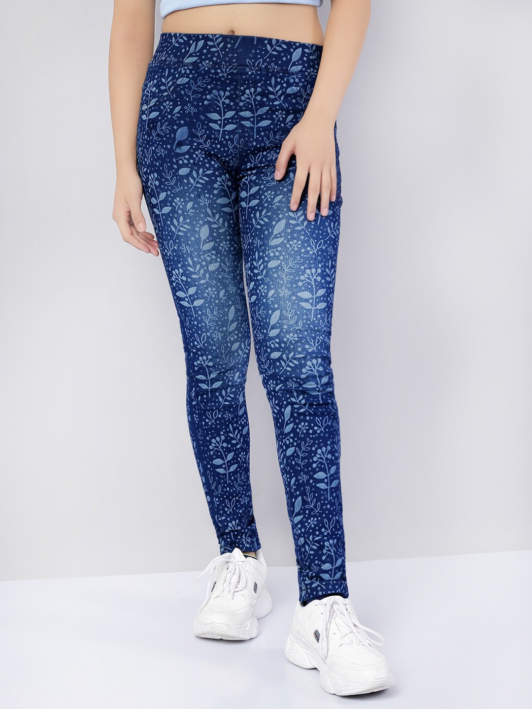 

Naughty Ninos Girls Printed Jeggings, Blue