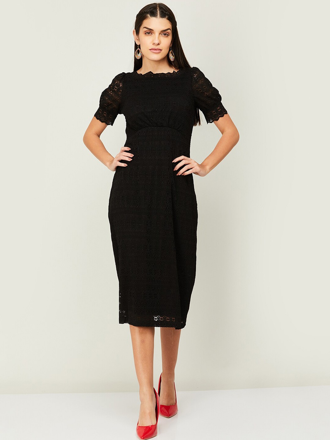 

CODE by Lifestyle Boat Neck Sheath Dress, Black