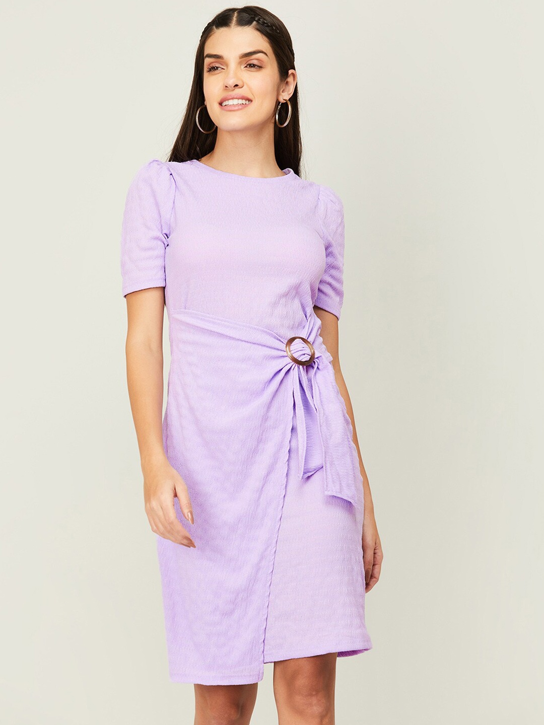 

CODE by Lifestyle Round Neck Sheath Dress, Lavender