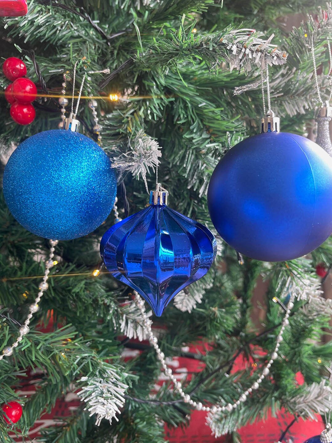 

Little Surprise Box LLP Blue 29 Peice Christmas Tree Balls Hanging