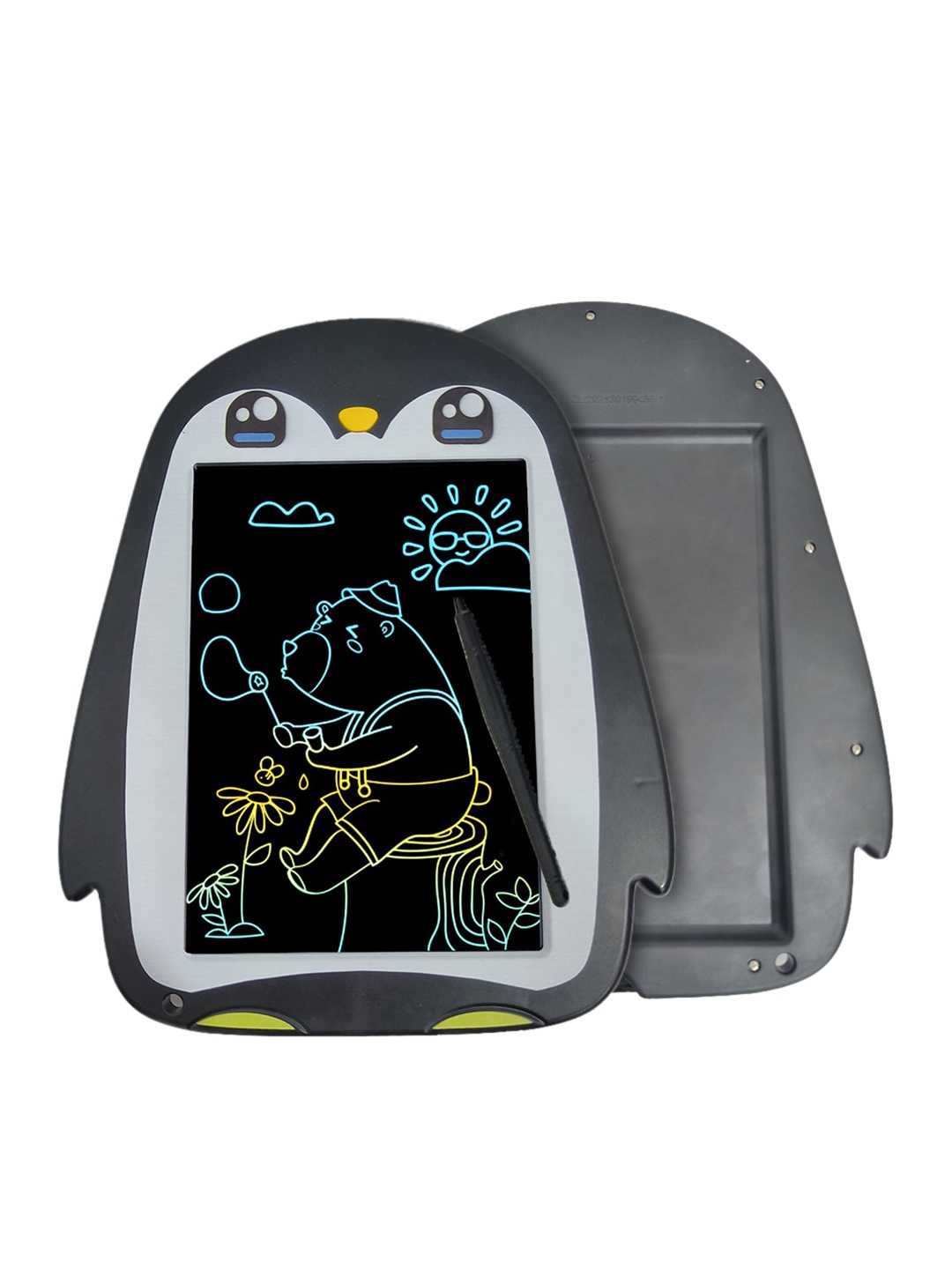 

WEMBLEY Kids Penguin Design LCD Reusable Writing Pad, Grey