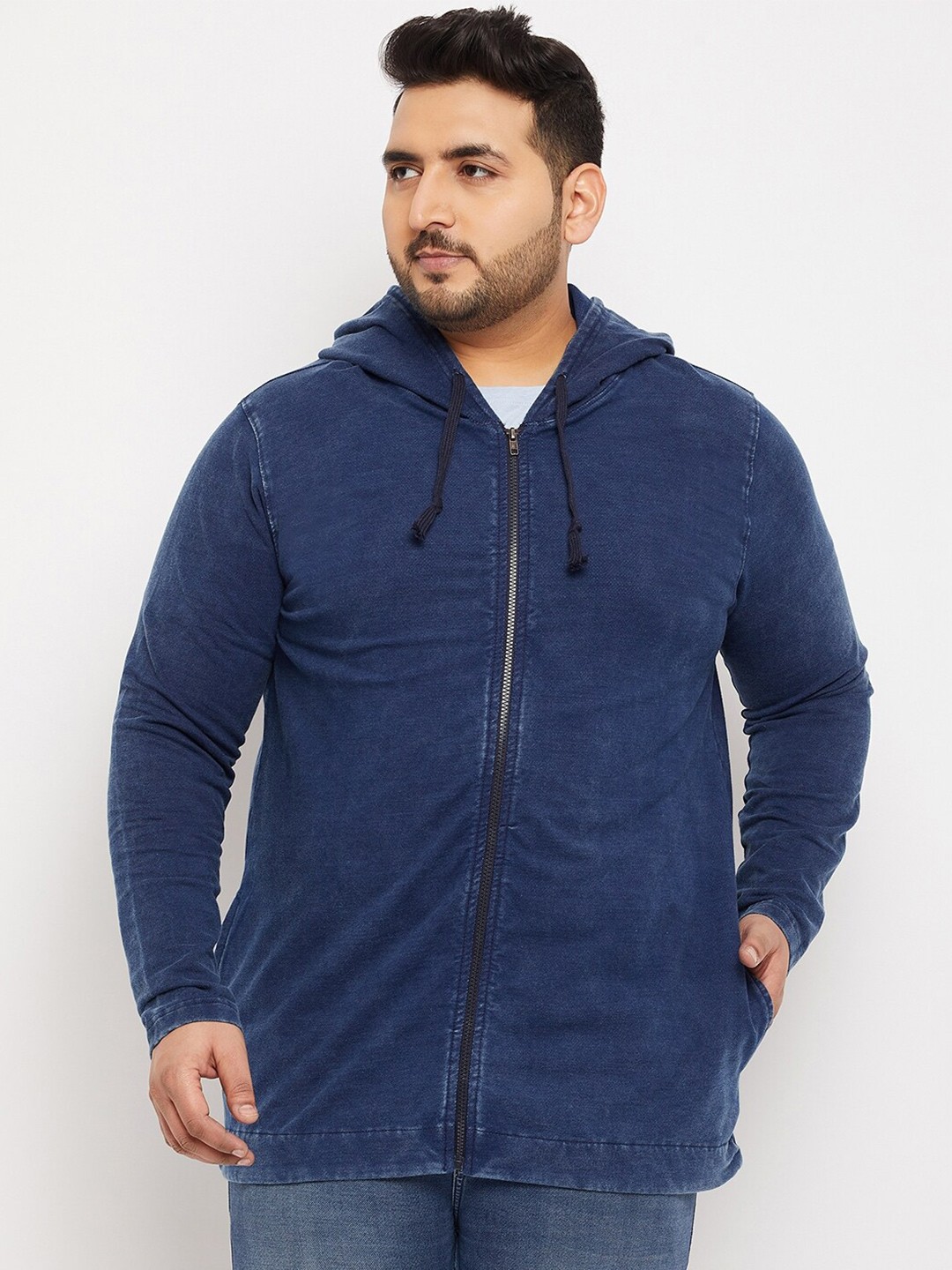 

bigbanana Men Plus Size Hooded Sweatshirt, Blue