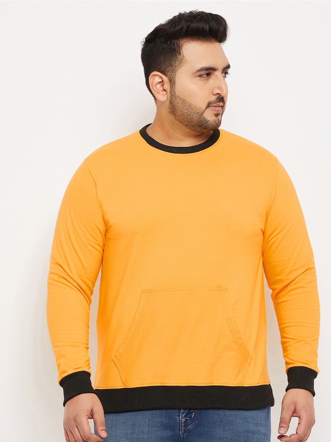 

bigbanana Round Neck Plus Size Sweatshirt, Yellow
