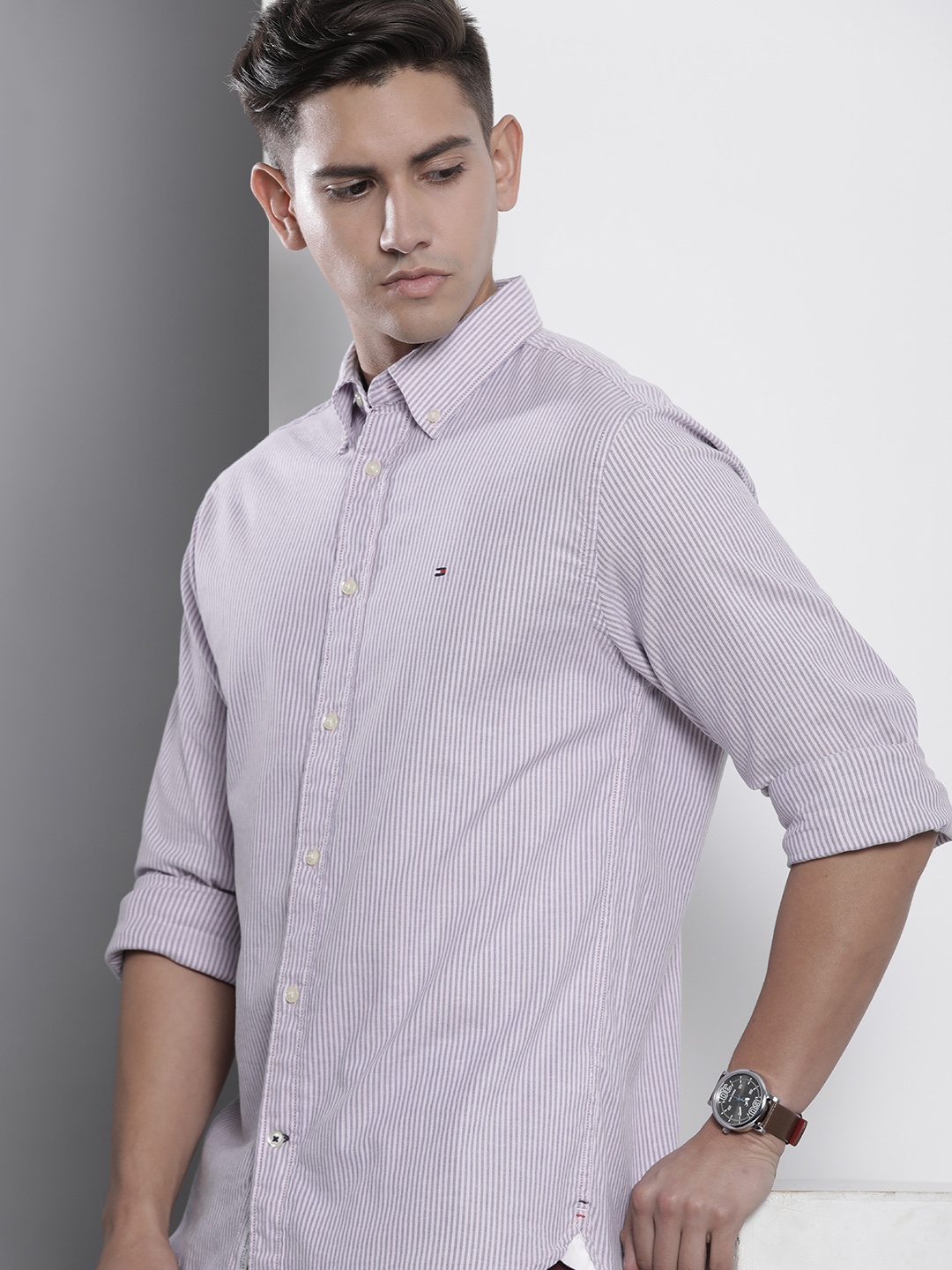

Tommy Hilfiger Men Striped Shirt, Pink