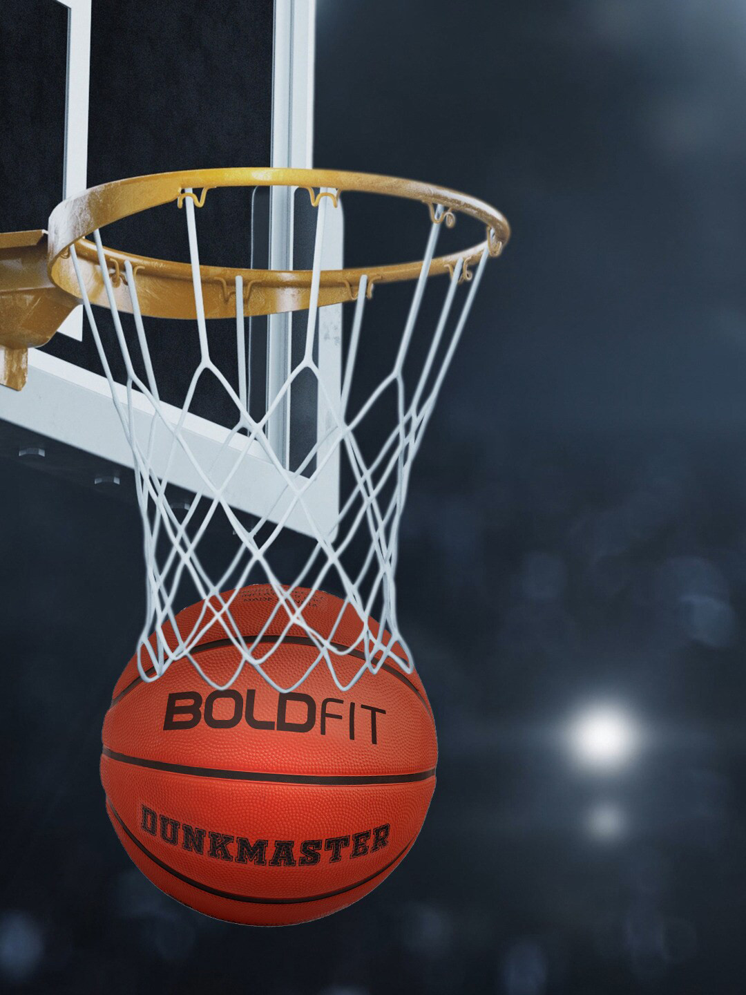 

BOLDFIT Printed Water Resistant 7 Professional Basketball With free Air Needle, Red