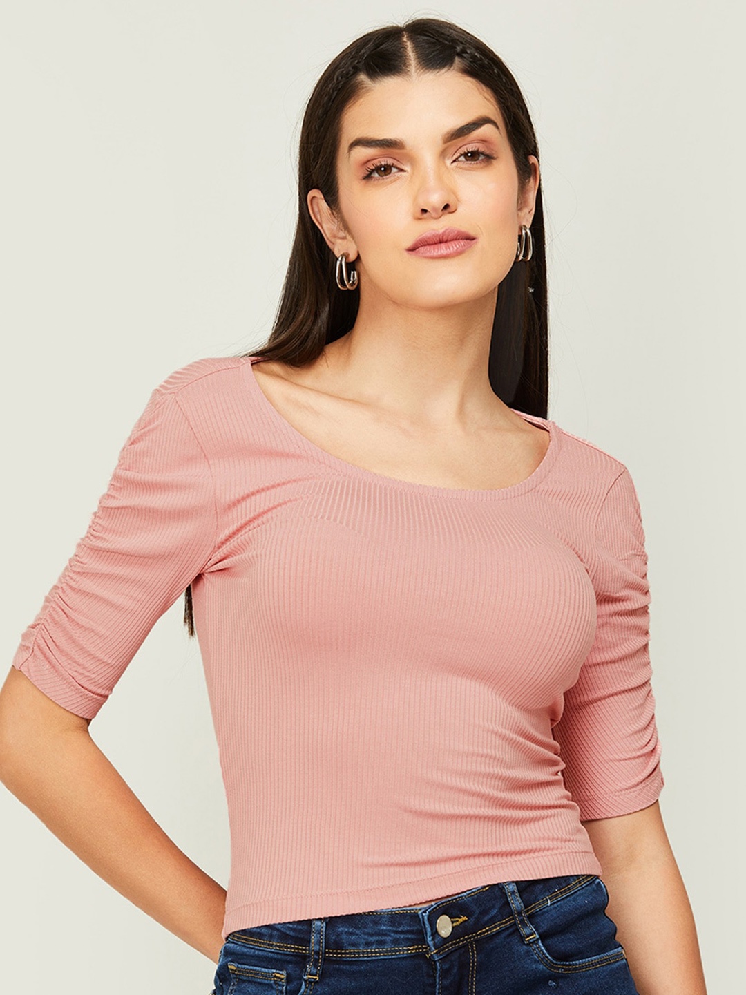 

Ginger by Lifestyle Solid Top, Pink