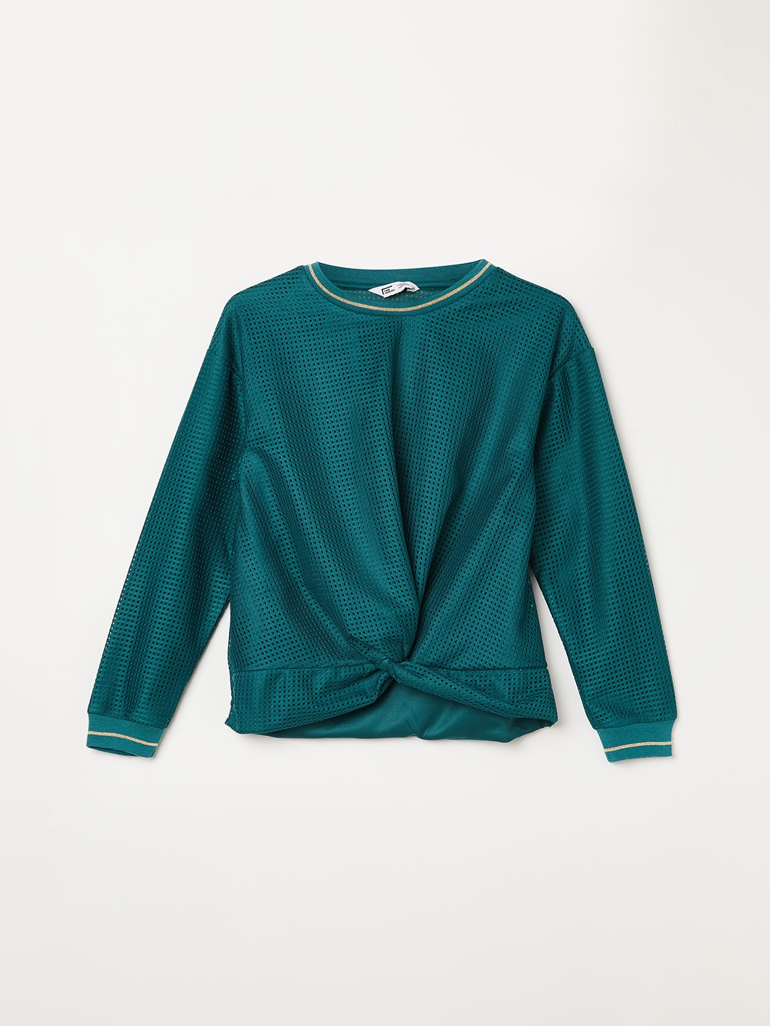 

Fame Forever by Lifestyle Solid Twisted Top, Blue