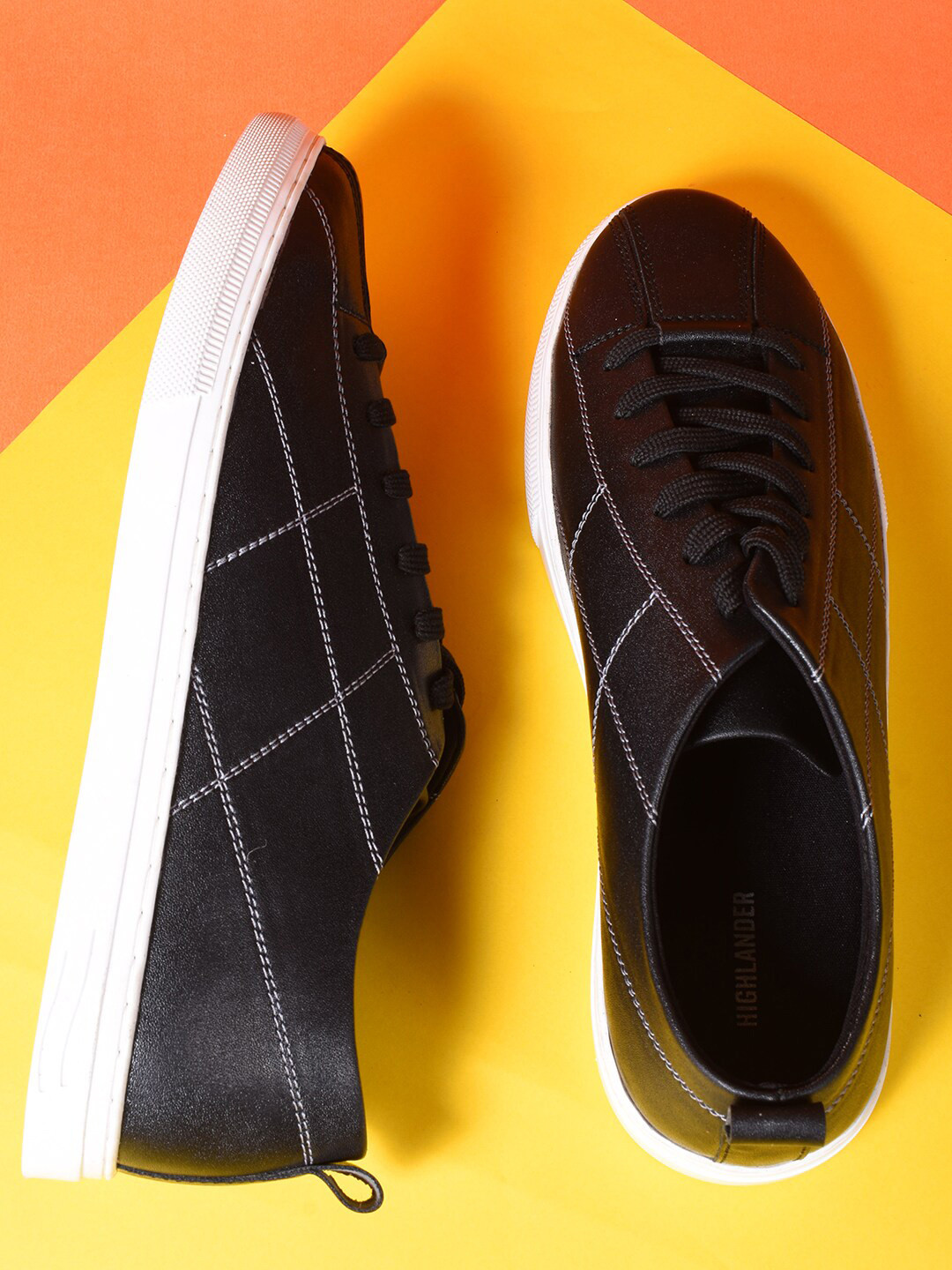 

HIGHLANDER Men Lace-Ups Sneakers, Black