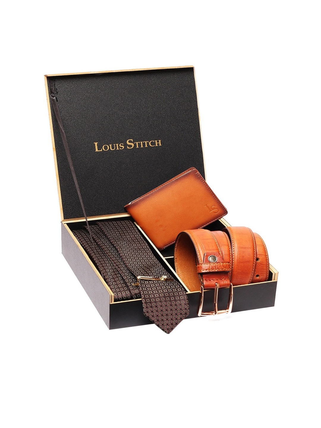 

LOUIS STITCH Men Accessory Gift Set, Tan