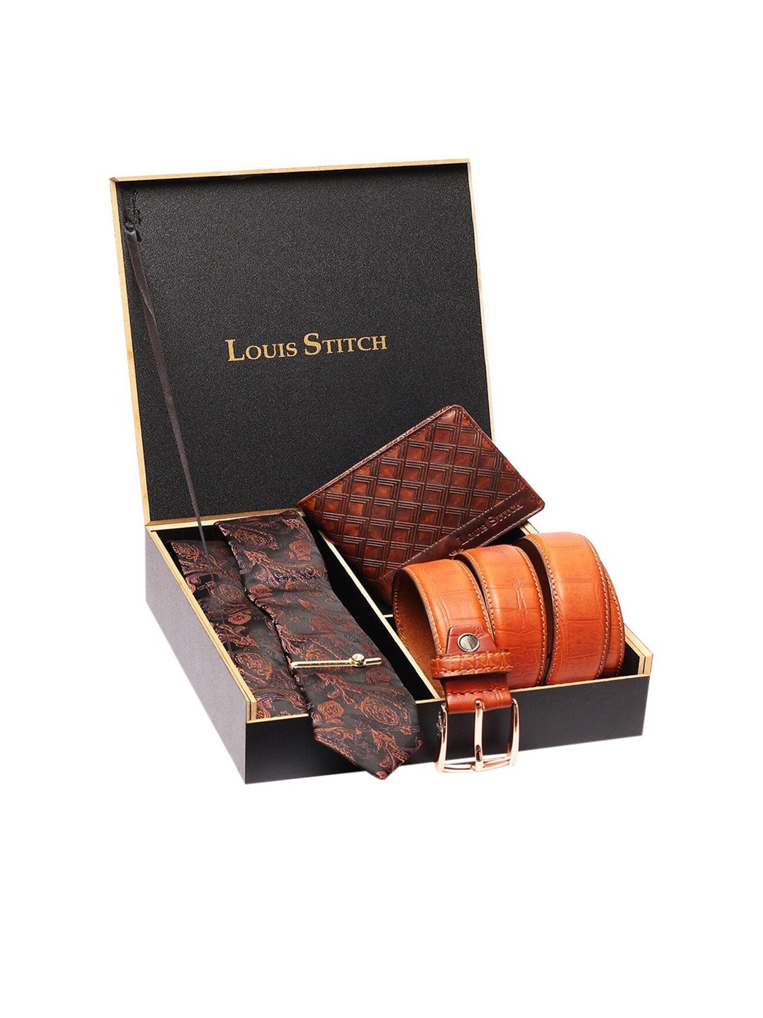 

LOUIS STITCH Men Accessory Gift Set, Tan