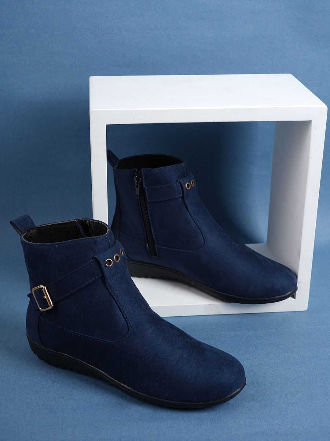 

SAPATOS Women Mid-Top Regular Boots, Navy blue