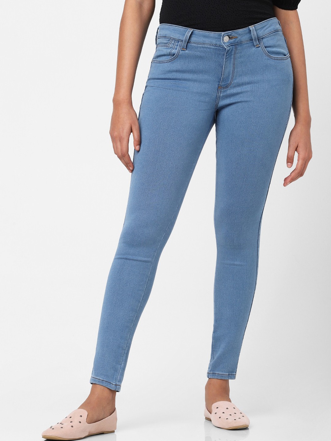 

Vero Moda Women Skinny Fit Stretchable Cotton Jeans, Blue