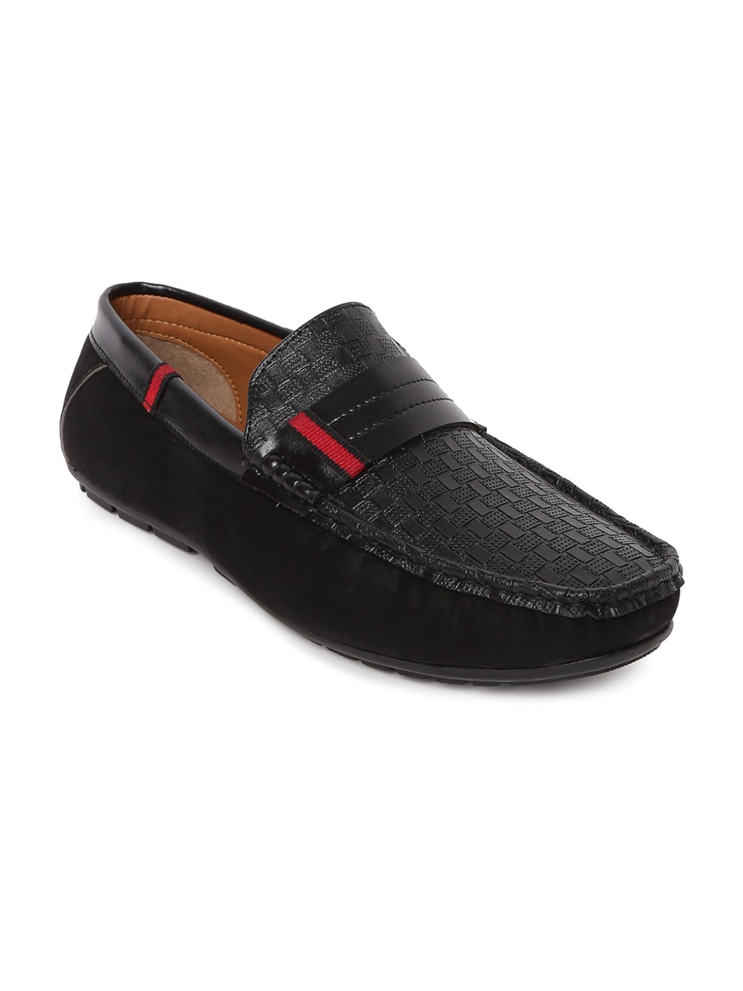 

Paragon Men Textured Loafers, Black