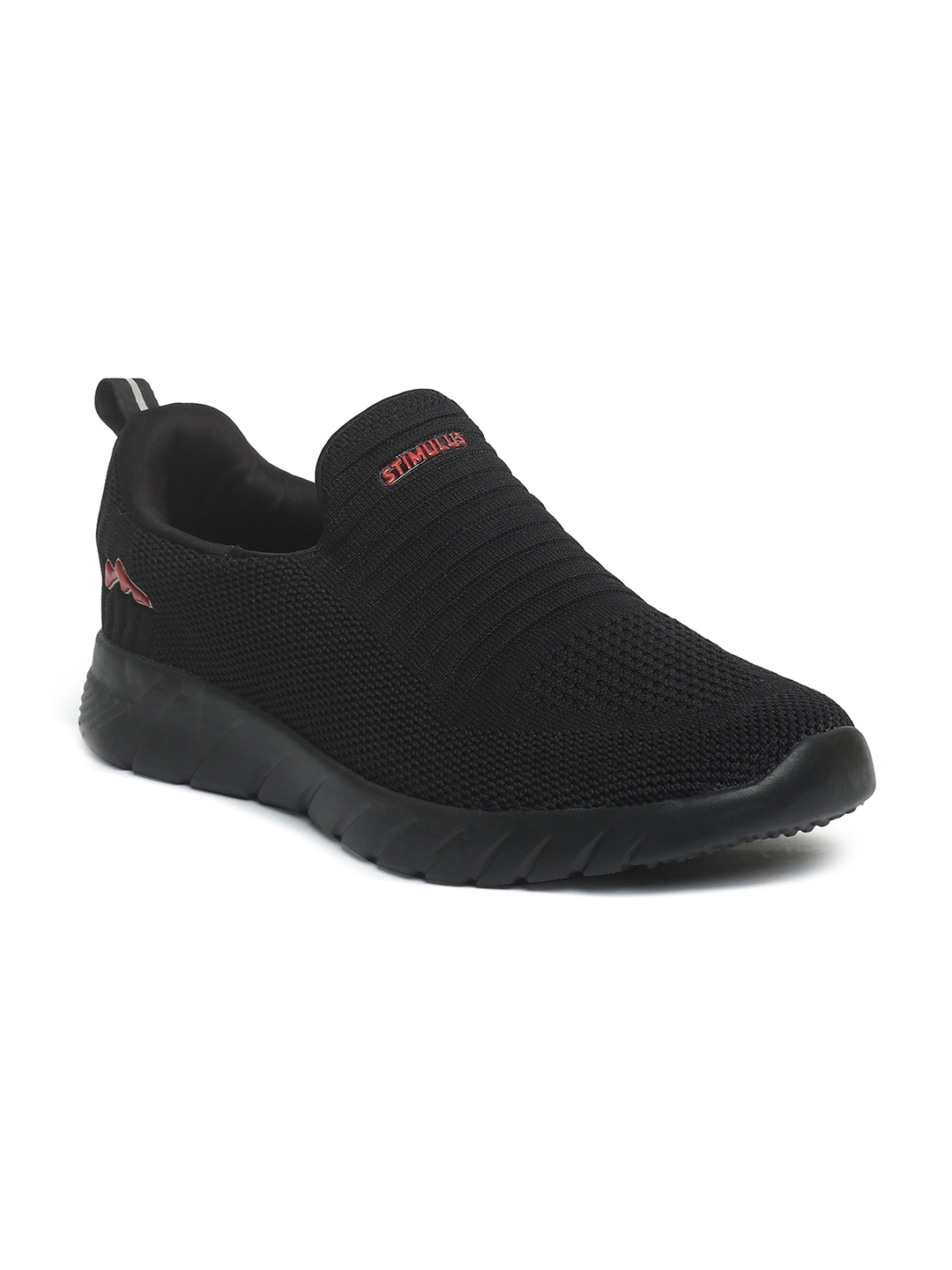 

Paragon Men Woven Design Slip-On Sneakers, Black