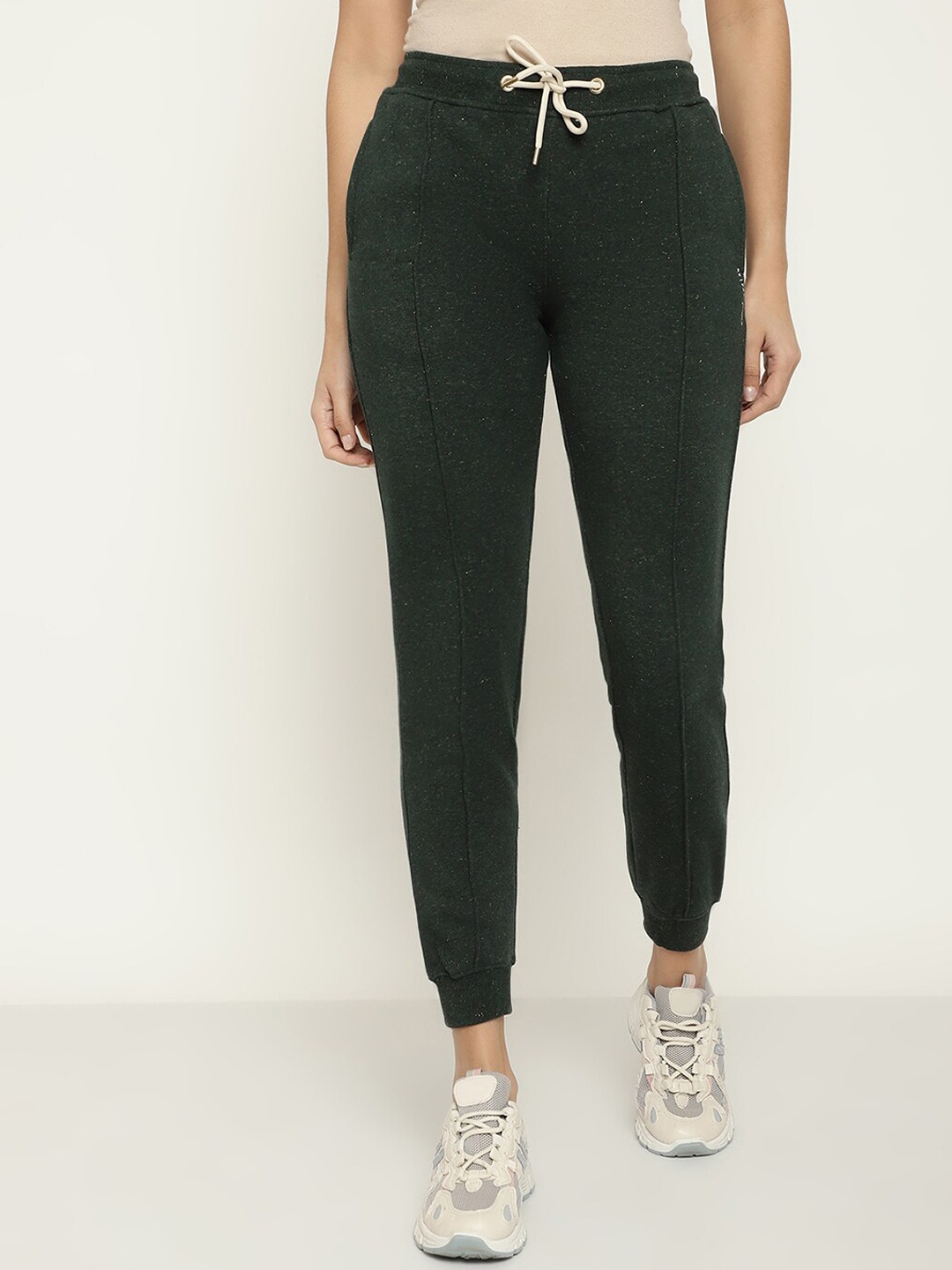 

METTLE Women Fleece Joggers, Green