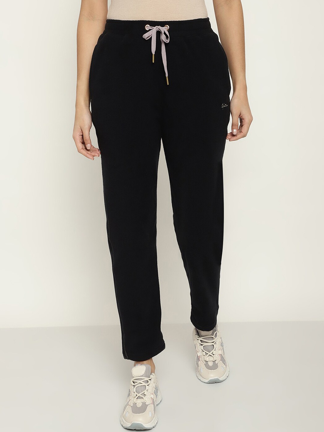

METTLE Women Fleece Track Pant, Navy blue