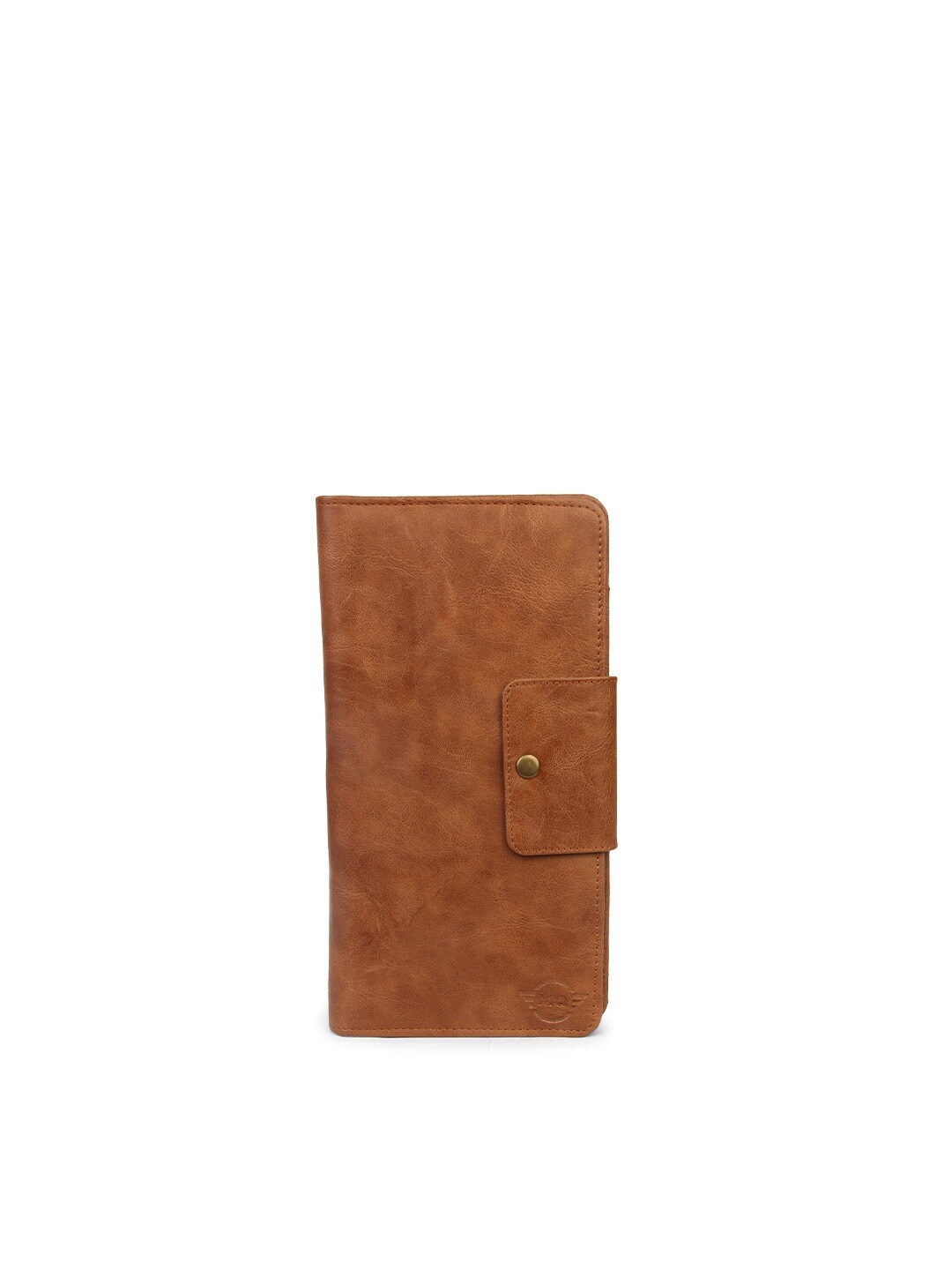 

MUTAQINOTI Unisex Textured Leather Passport Holder, Brown