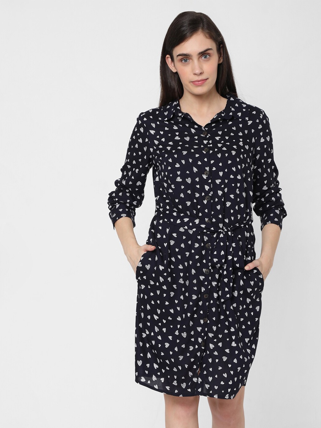 

Vero Moda Printed Sheath Dress, Navy blue