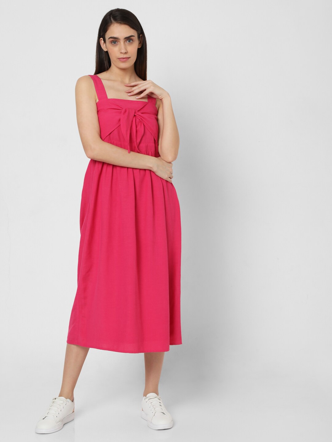 

Vero Moda Shoulder Straps Midi Dress, Pink