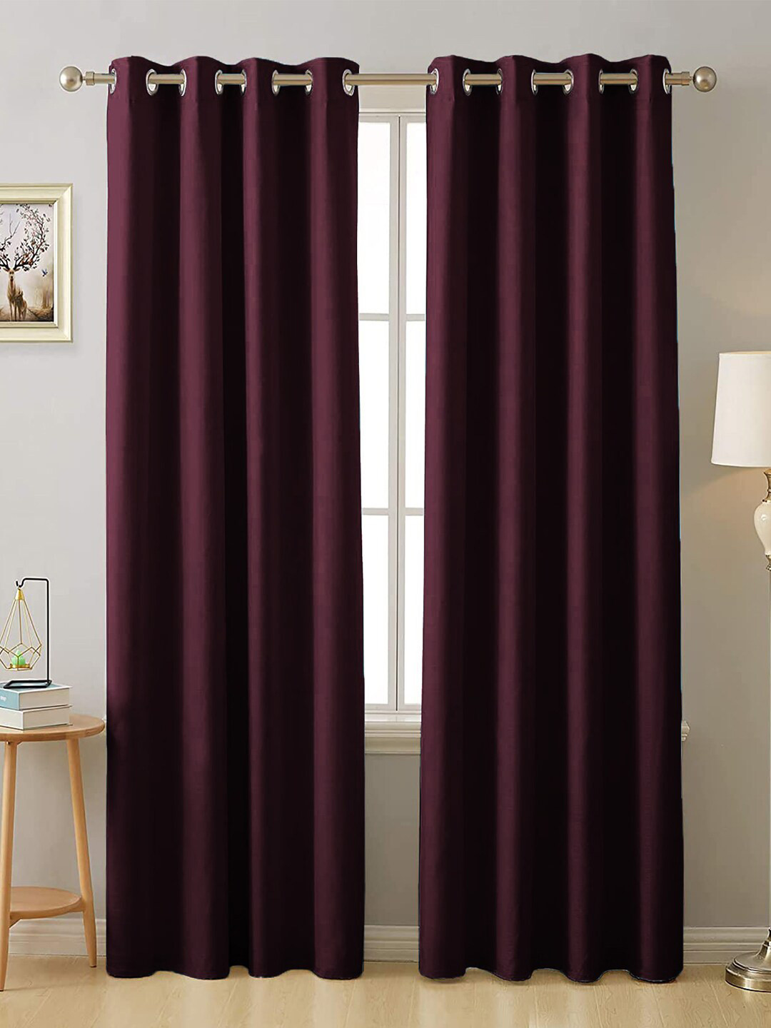

AEROHAVEN Purple Set of 2 Black Out Door Curtain