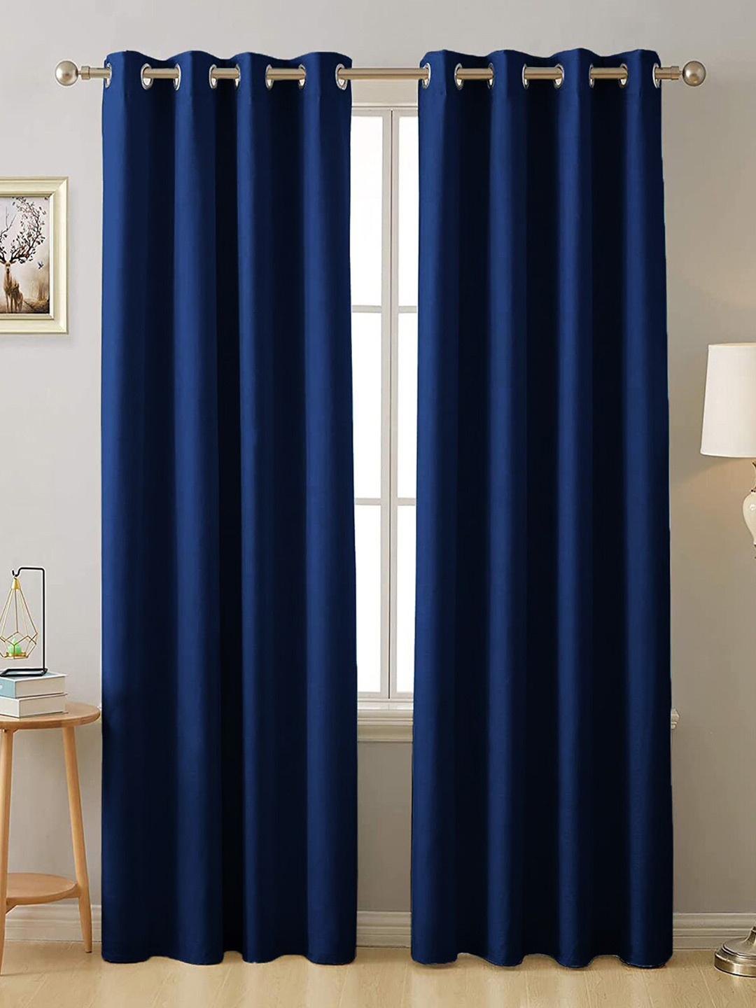 

AEROHAVEN Blue Set of 2 Black Out Door Curtain