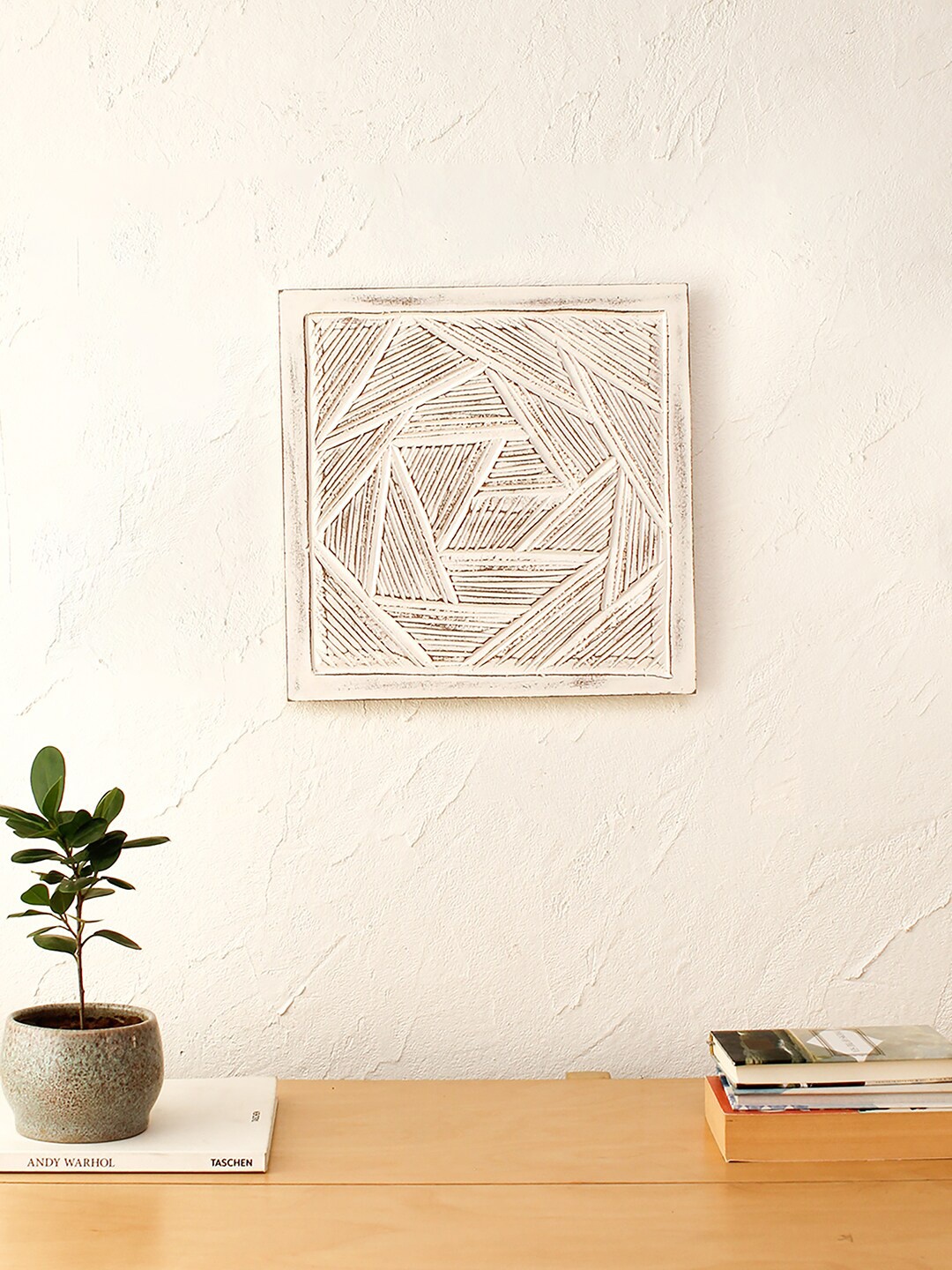 

House This White Textured Wood Chappu Wall Art