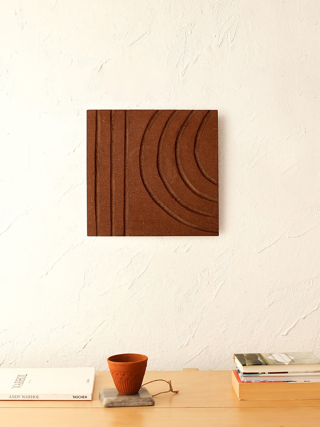 

House This Brown Textured Wood Malguni Wall Art