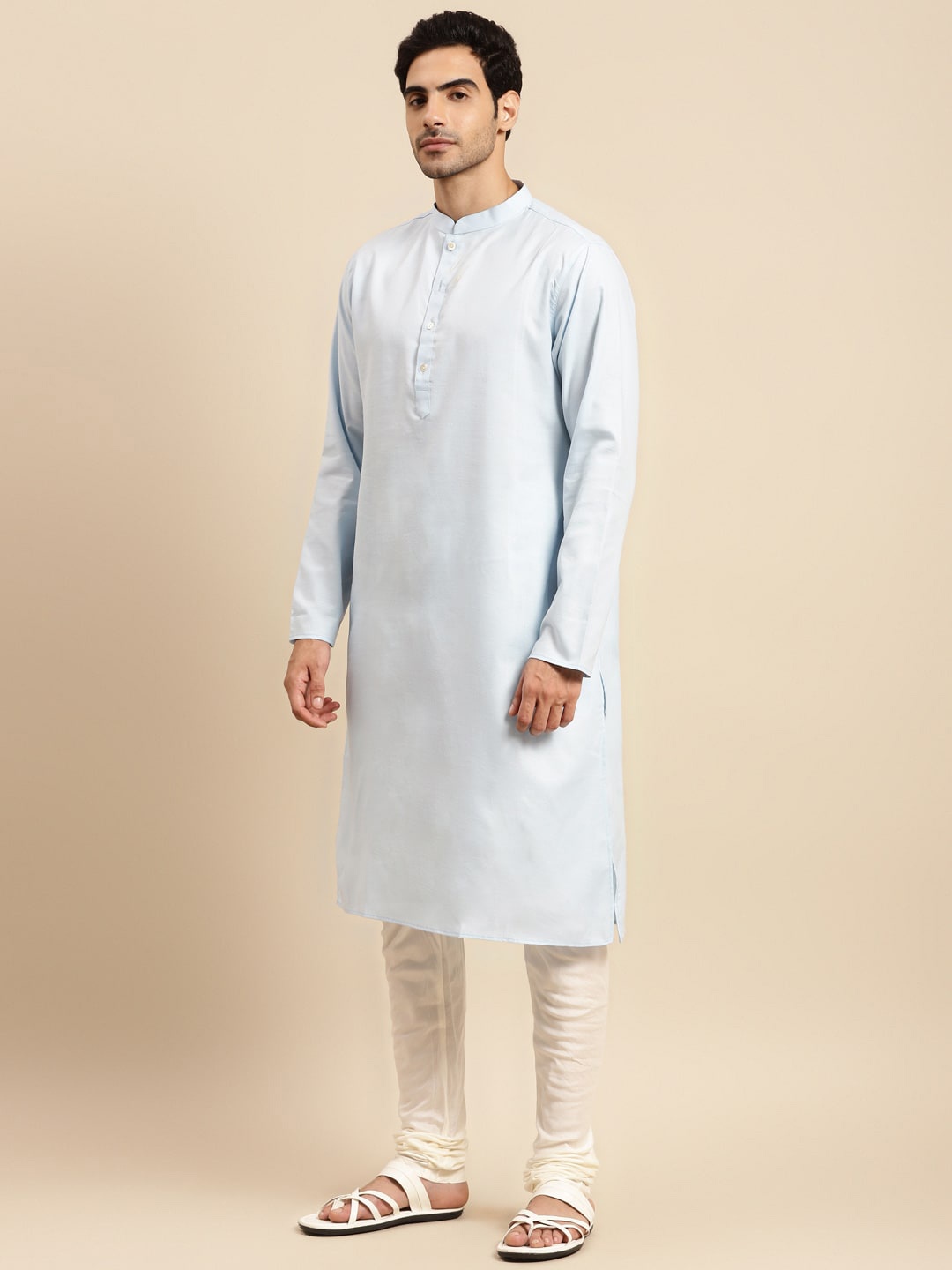 

KISAH Men Blue Yoke Design Kurta