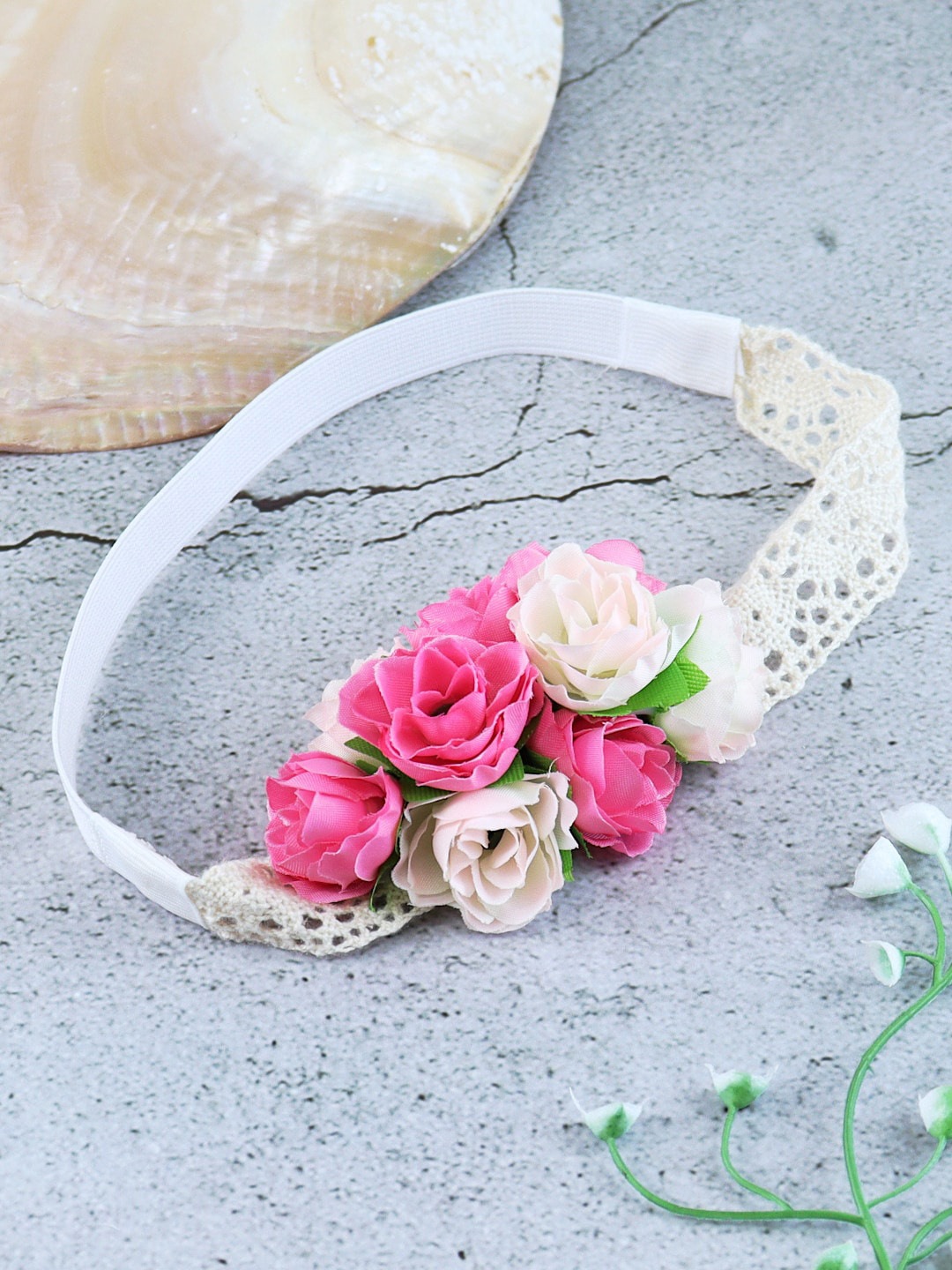 

asthetika Kids Fabric Hairband, Off white