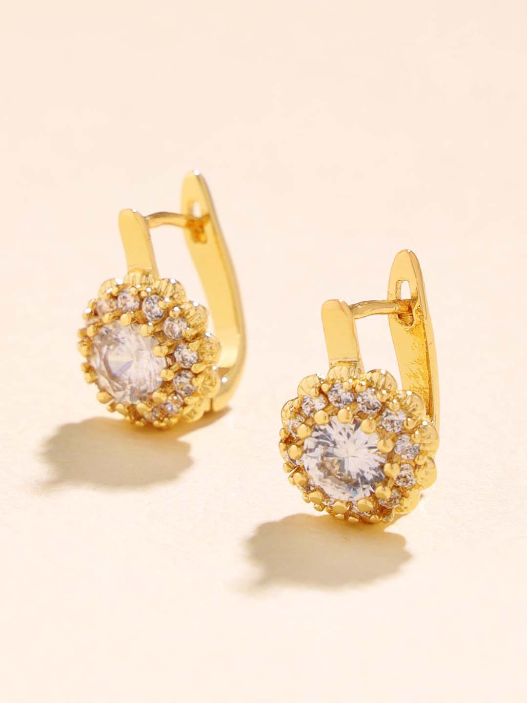 

Bling Sutra Gold Plated Circular Hoop Earrings