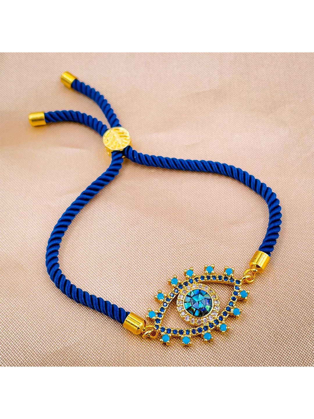 

ZIVOM Women Cubic Zirconia Gold Plated Link Bracelet