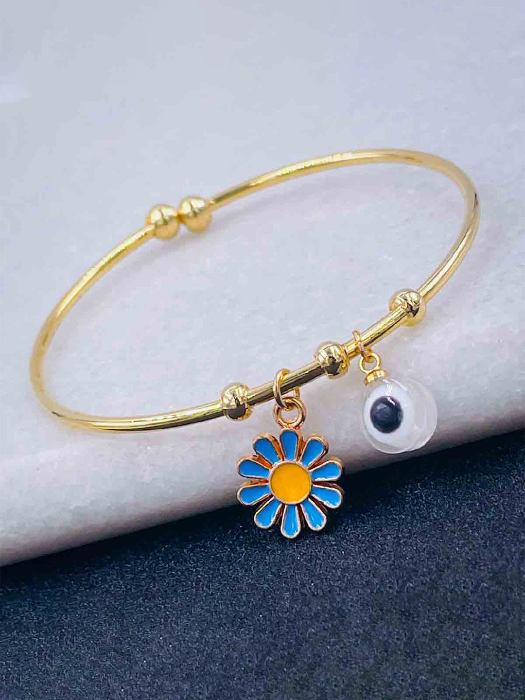 

ZIVOM Women Enamelled Gold Plated Cuff Bracelet