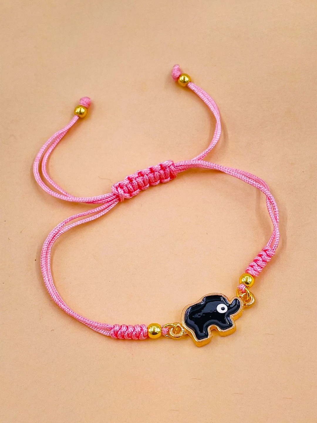 ZIVOM Women Enamelled Gold-Plated Charm Bracelet