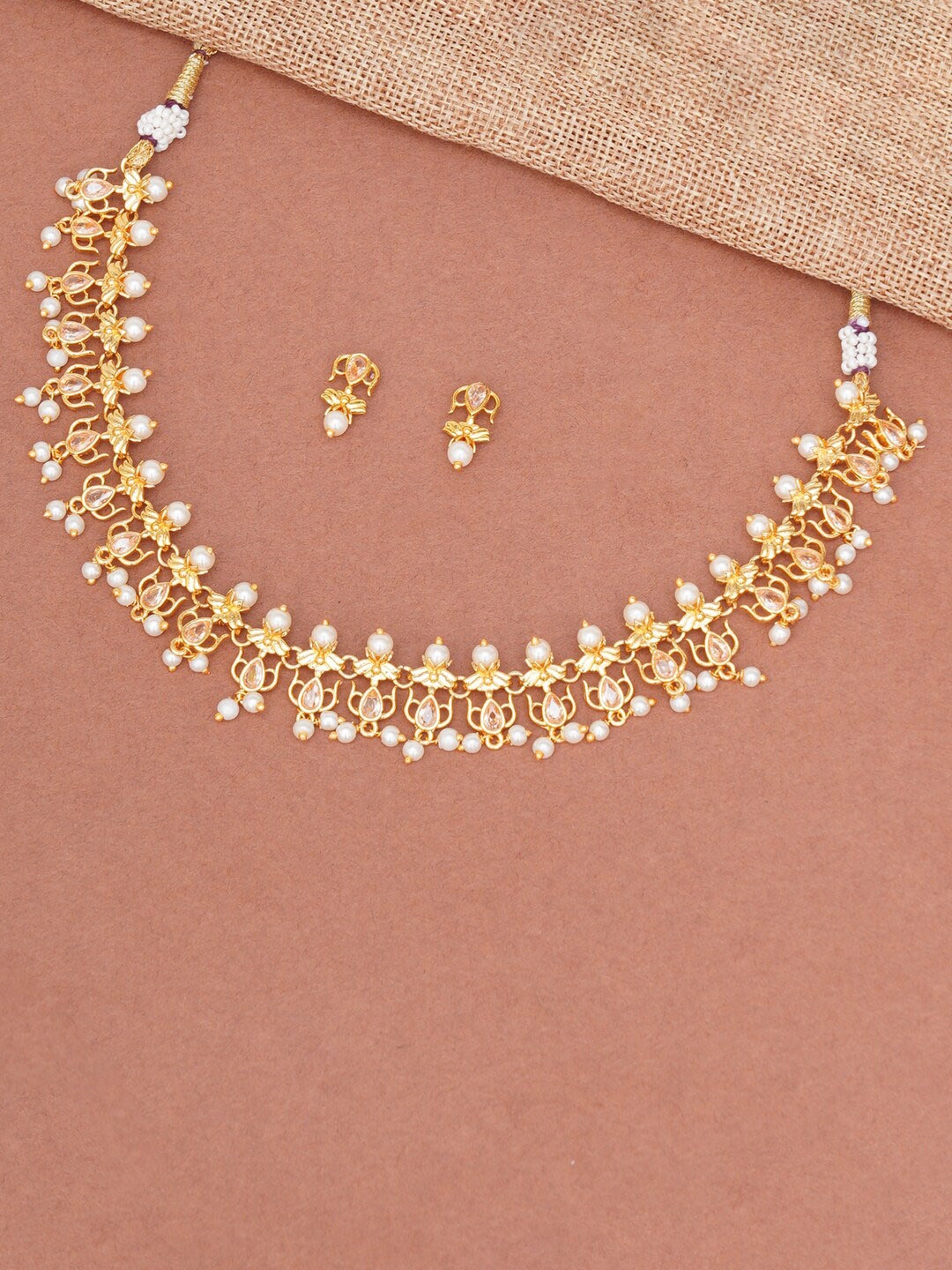 

Voylla Pearls Beaded Jewellery Set, White