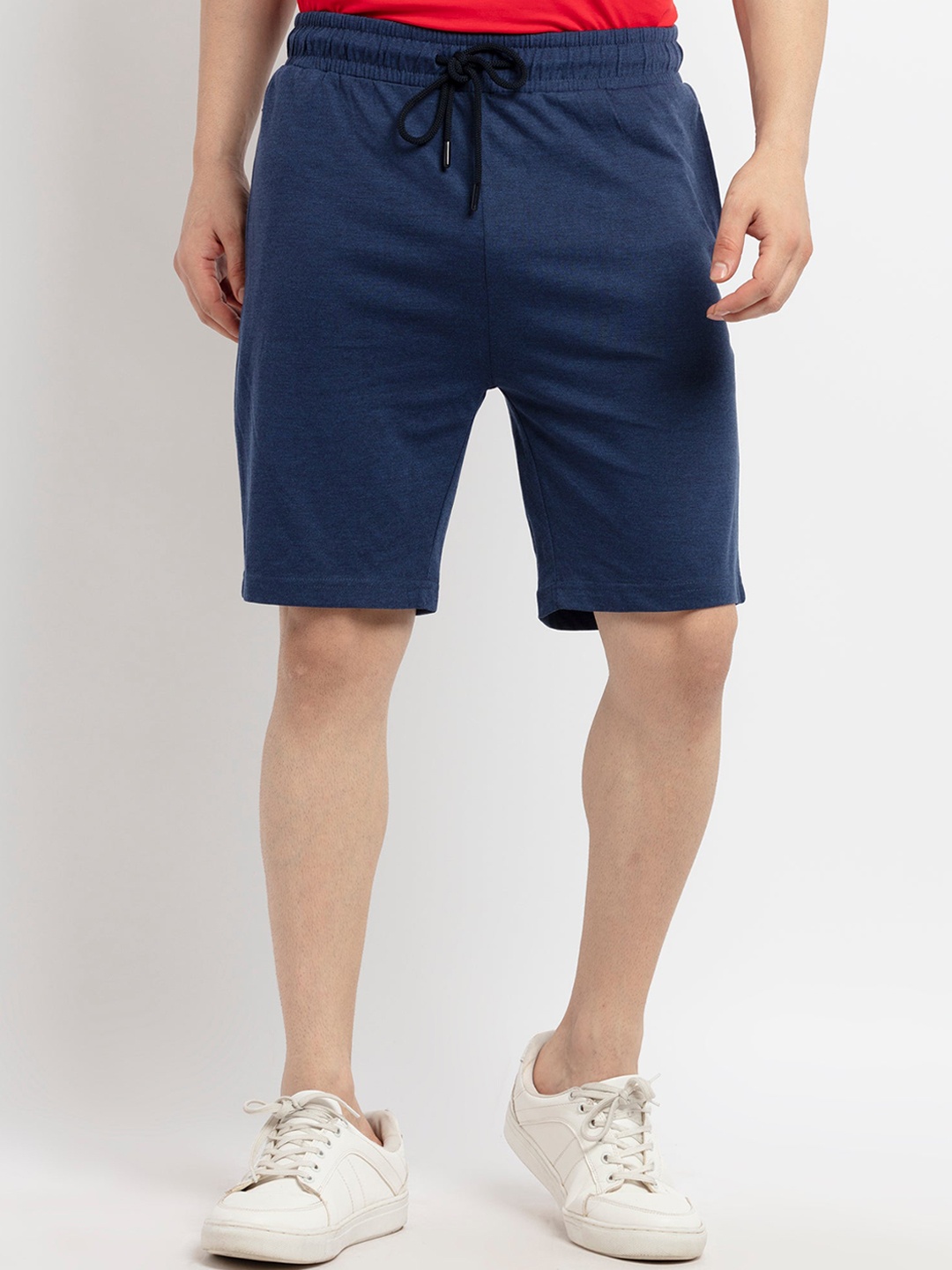 Status Quo Men Cotton Shorts, Blue