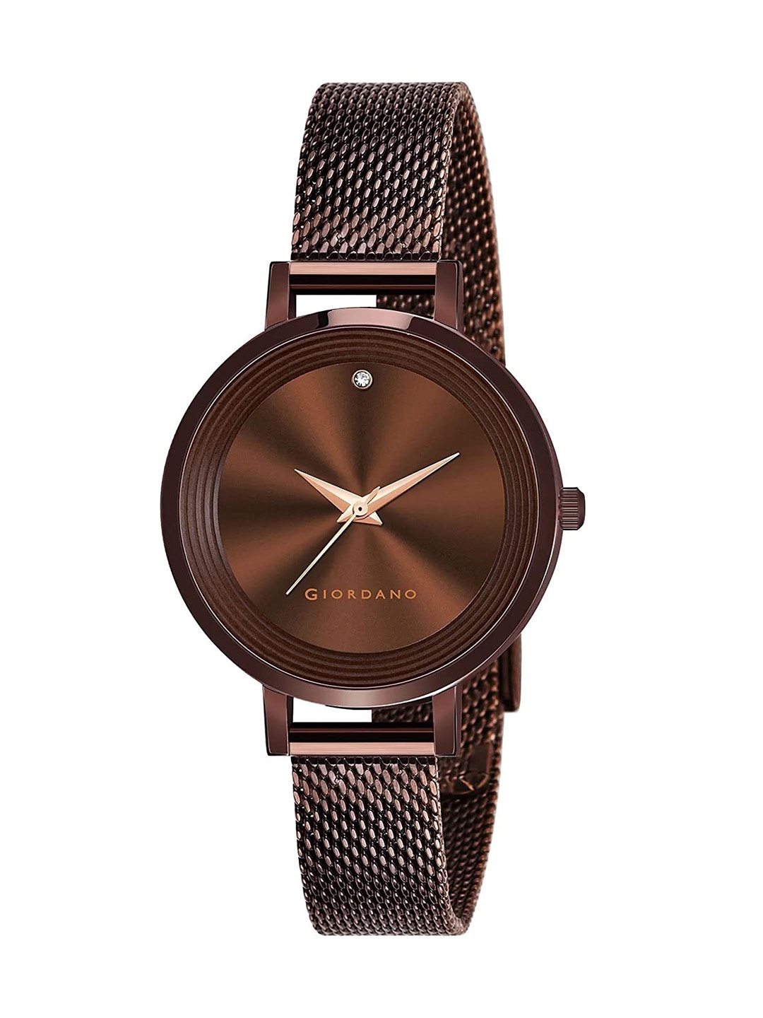 

GIORDANO Women Brown Dial & Brown Bracelet Style Straps Analogue Watch